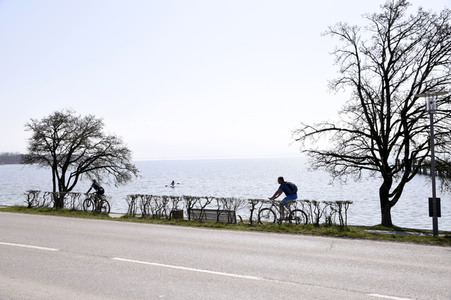 Ausgangsbeschränkungen wegen Corona-Krise in Seebruck am Chiemsee