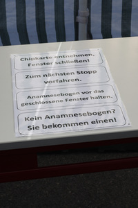 Corona-Drive-In-Teststation in Landsberg