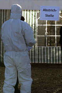 Corona-Drive-In-Teststation in Landsberg