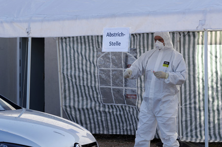 Corona-Drive-In-Teststation in Landsberg