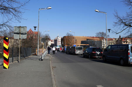 Corona-Kontrollen an der Grenze zu Polen in Görlitz