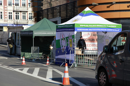 Corona-Kontrollen an der Grenze zu Polen in Görlitz