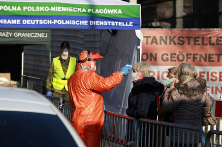 Corona-Kontrollen an der Grenze zu Polen in Görlitz
