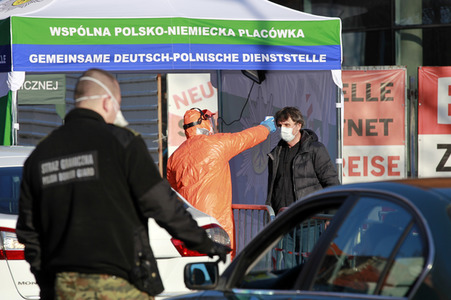 Corona-Kontrollen an der Grenze zu Polen in Görlitz