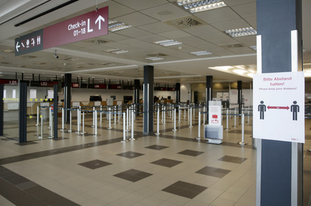 Flughafen Berlin-Schönefeld während der Corona-Krise