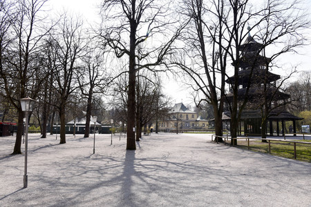 Englischer Garten während der Corona-Krise in München