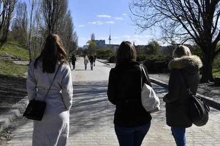 Der Mauerpark während der Corona-Krise in Berlin