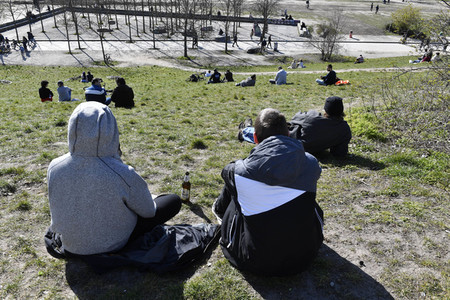 Der Mauerpark während der Corona-Krise in Berlin