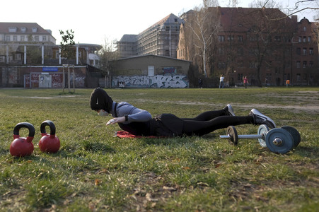 Zeina Nassar beim Training in Berlin