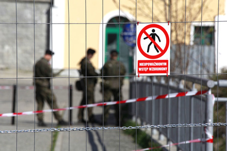 Gesperrter Grenzübergang  in Görlitz