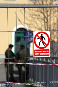 Gesperrter Grenzübergang  in Görlitz