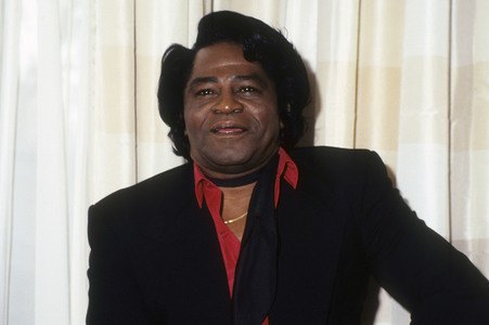 Pressetermin mit James Brown in London
