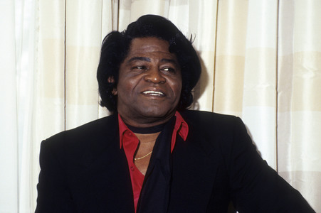 Pressetermin mit James Brown in London