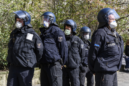 Protest gegen Einschränkung der Grundrechte in Berlin