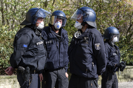Protest gegen Einschränkung der Grundrechte in Berlin