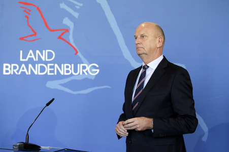 Pressekonferenz zur Eindämmungsverordnung für das Land Brandenburg in Potsdam