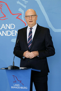 Pressekonferenz zur Eindämmungsverordnung für das Land Brandenburg in Potsdam