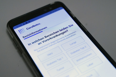 Symbolfoto CoroNotes-App