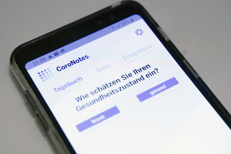 Symbolfoto CoroNotes-App