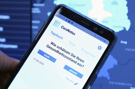 Symbolfoto CoroNotes-App
