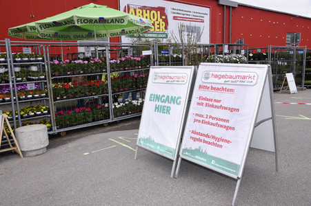Symbolfoto Öffnung der Gartencenter und Baumärkte in Bayern