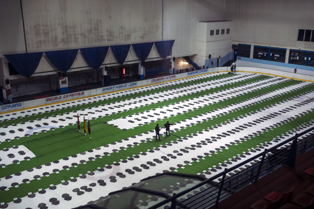 Schließung der Behelfs-Leichenhalle in Madrid