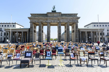 Protest wegen unzureichender Coronahilfe in Berlin