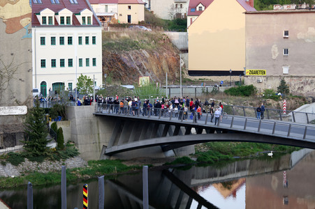 Demonstration gegen Schließung der deutsch-polnischen Grenze in Görlitz