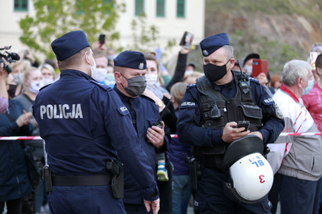 Demonstration gegen Schließung der deutsch-polnischen Grenze in Görlitz