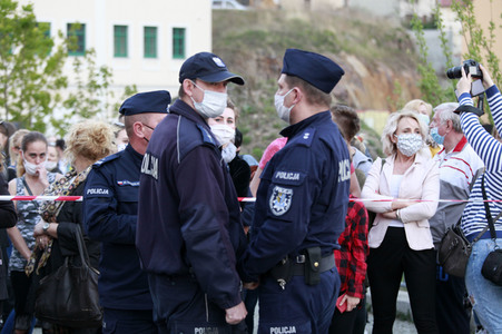 Demonstration gegen Schließung der deutsch-polnischen Grenze in Görlitz
