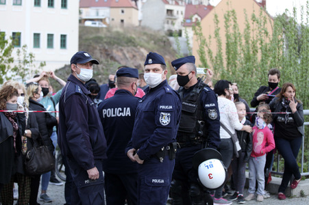 Demonstration gegen Schließung der deutsch-polnischen Grenze in Görlitz