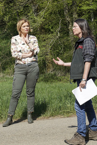 Julia Klöckner besichtigt Wald-Wiederaufforstungsfläche in Rehberg