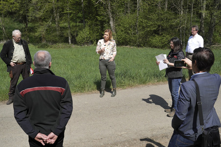 Julia Klöckner besichtigt Wald-Wiederaufforstungsfläche in Rehberg