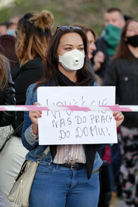Demonstration gegen Schließung der deutsch-polnischen Grenze in Görlitz