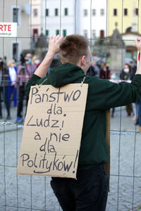 Demonstration gegen Schließung der deutsch-polnischen Grenze in Görlitz