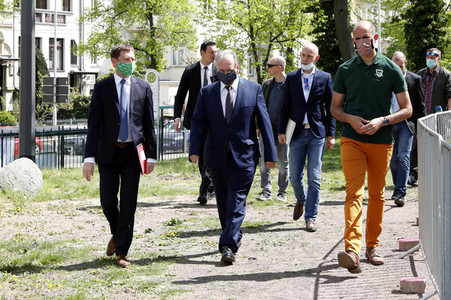 Pressegespräch mit den Ministerpräsidenten Kretschmer und Haseloff in Halle