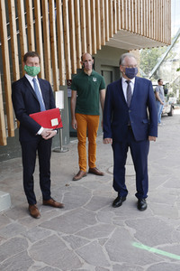 Pressegespräch mit den Ministerpräsidenten Kretschmer und Haseloff in Halle
