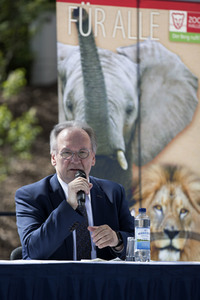 Pressegespräch mit den Ministerpräsidenten Kretschmer und Haseloff in Halle