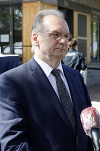 Pressegespräch mit den Ministerpräsidenten Kretschmer und Haseloff in Halle