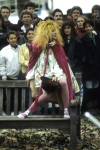 Dreharbeiten mit Cyndi Lauper in London