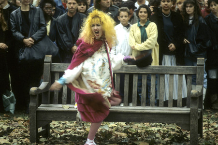 Dreharbeiten mit Cyndi Lauper in London