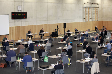 Sitzung des Görlitzer Stadtrats nach Corona-Schutzverordnung in Görlitz