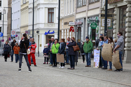 Demonstration zur Erhaltung der Grundrechte in Görlitz