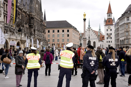 Demonstration zur Erhaltung der Grundrechte in München
