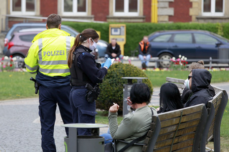 Polizeikontrollen zur Einhaltung der Corona-Schutzmassnahmen in Görlitz