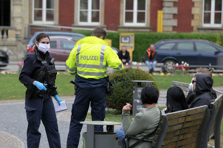 Polizeikontrollen zur Einhaltung der Corona-Schutzmassnahmen in Görlitz