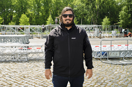 Aufbau für Autokonzerte in Hannover