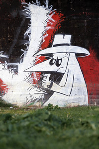 Grafitti 'Spion & Spion' in Köln