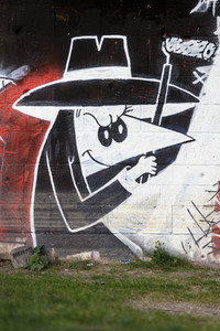 Grafitti 'Spion & Spion' in Köln