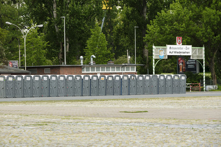 Aufbau für Autokonzerte in Hannover